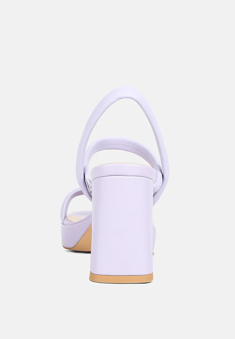 JOSLYN Slingback Block Heel Sandals in Lilac