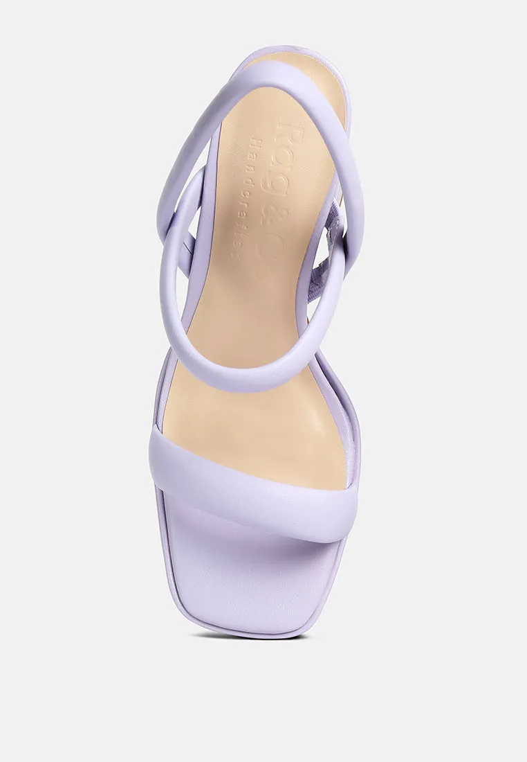 JOSLYN Slingback Block Heel Sandals in Lilac