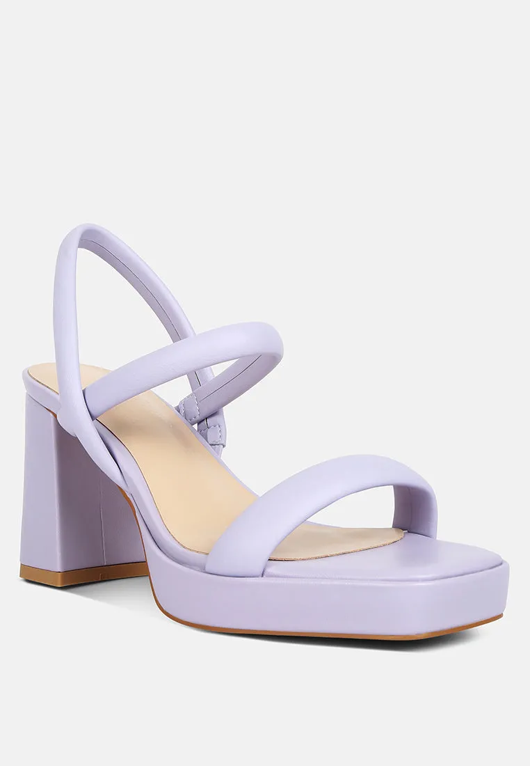 JOSLYN Slingback Block Heel Sandals in Lilac