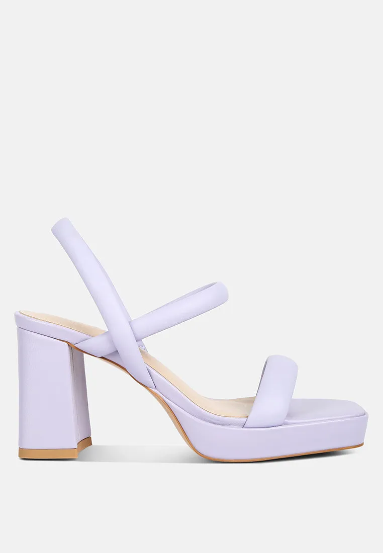 JOSLYN Slingback Block Heel Sandals in Lilac