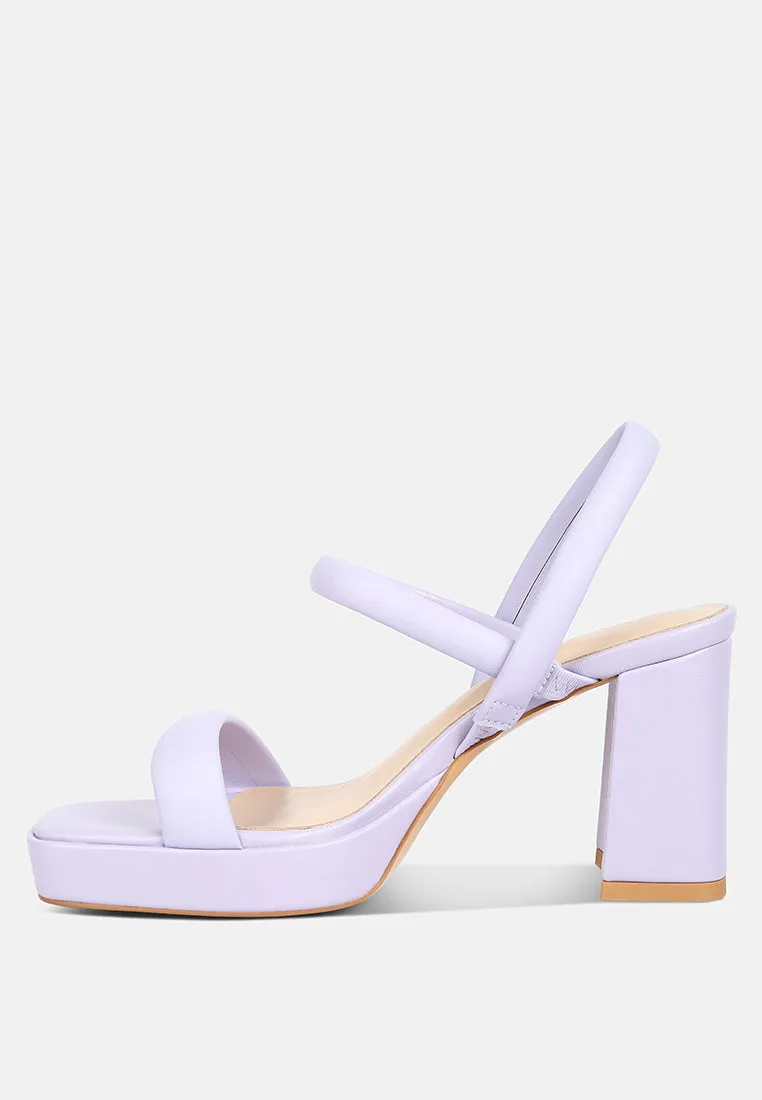 JOSLYN Slingback Block Heel Sandals in Lilac