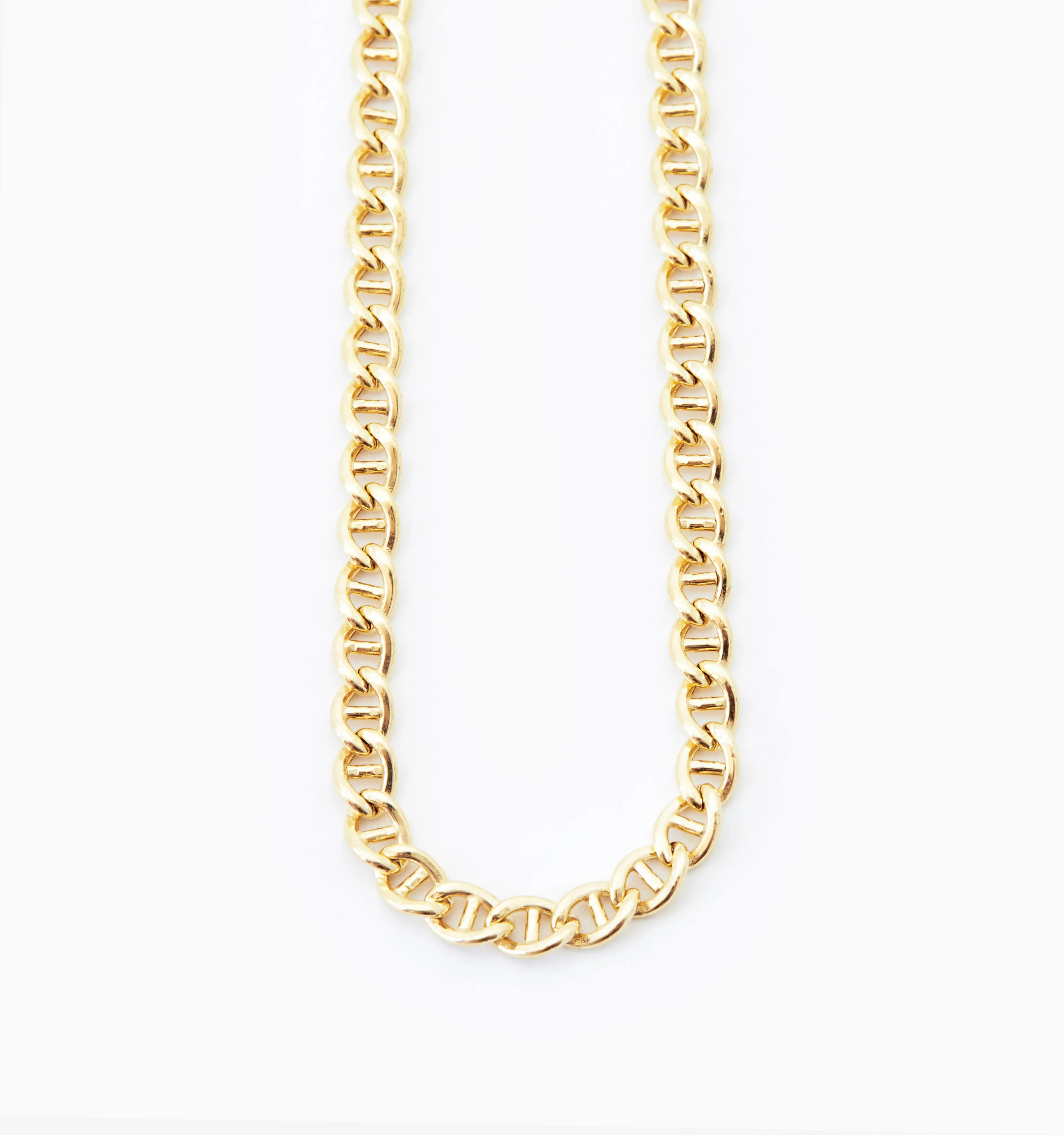 Large Marina Chain In 14K Solid Gold