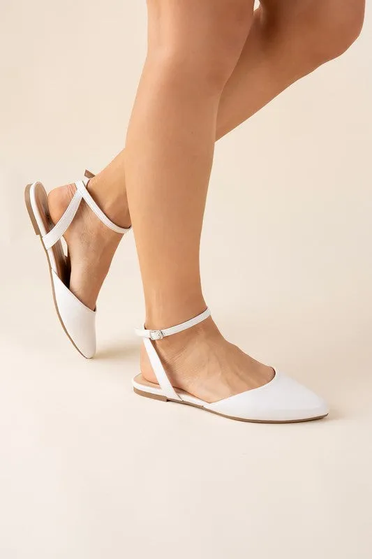 LINDEN-S ANKLE STRAP FLATS