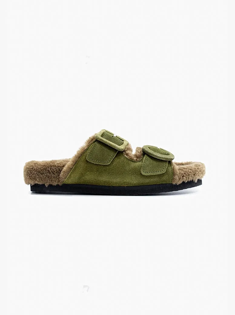 London khaki suede