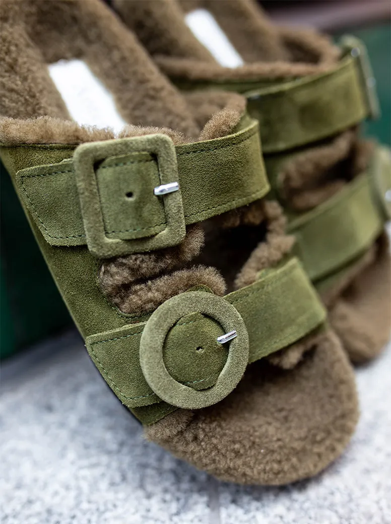 London khaki suede