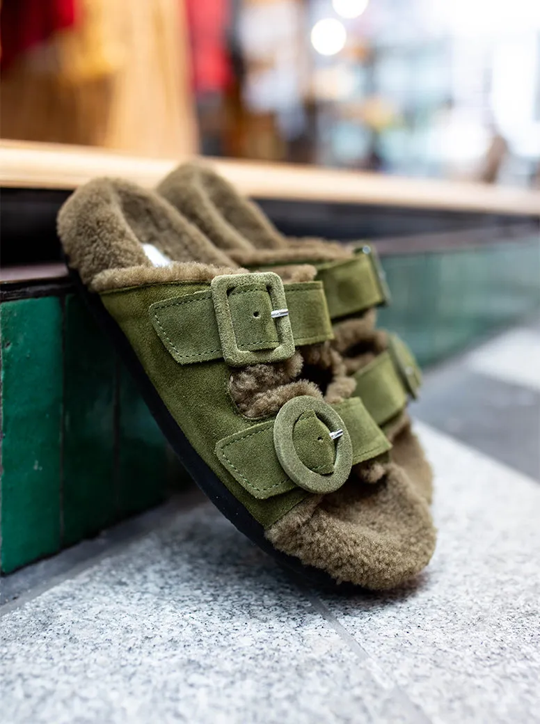 London khaki suede