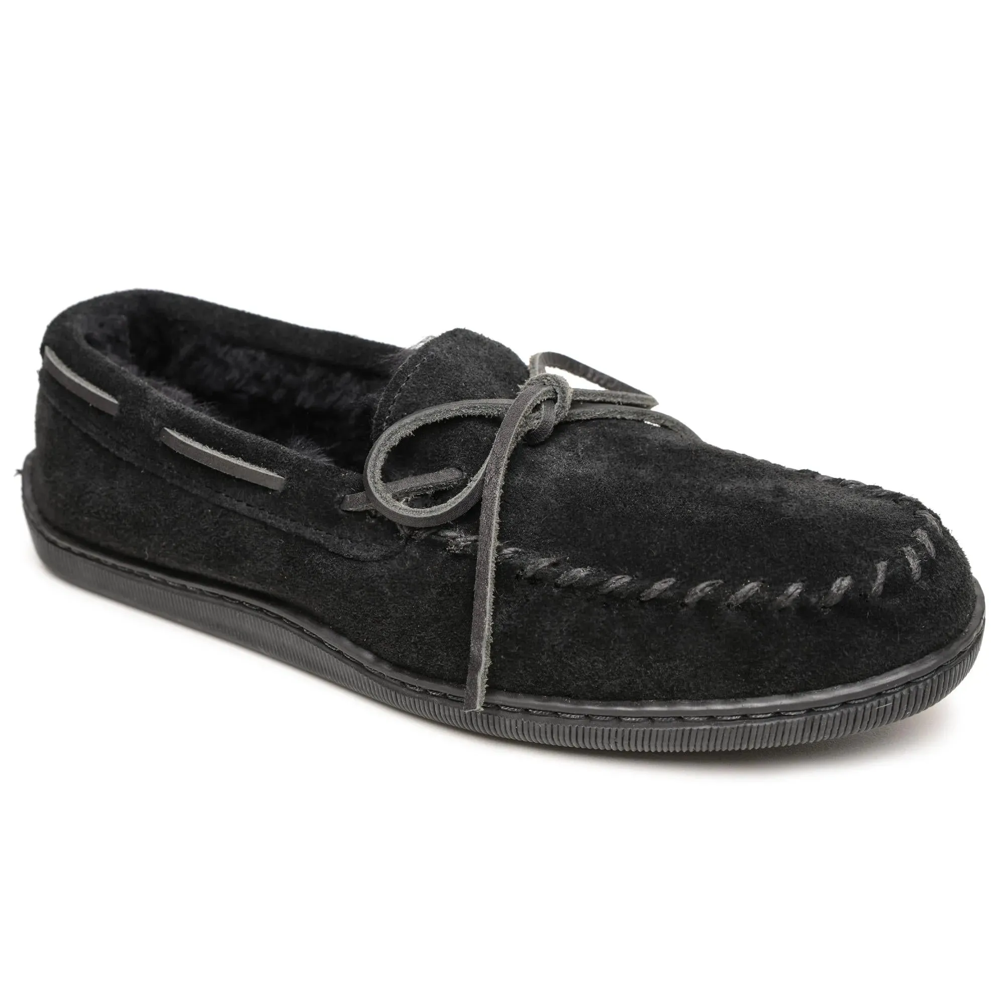 Minnetonka Sheepskin Hardsole Moc - Mens Slippers