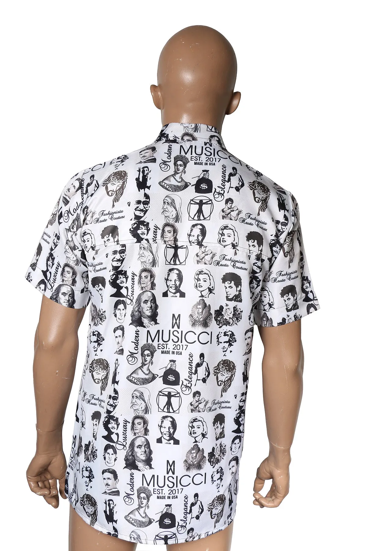 Musicci custom BW print shirt