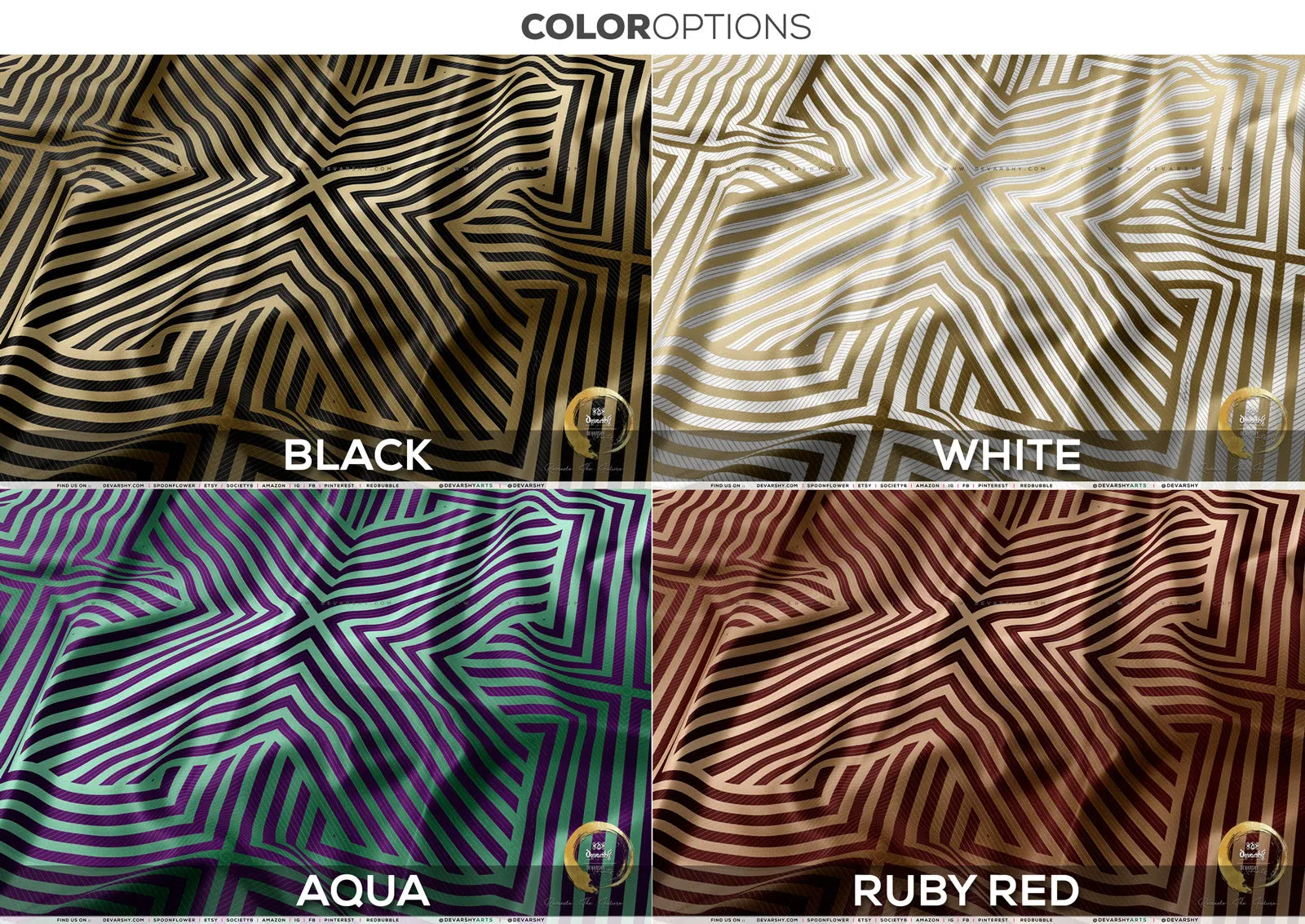 Optical Striped Upholstery Fabric 3meter 4 Colors & 12 Furnishing Fabrics Abstract Fabric By the Yard | D20098