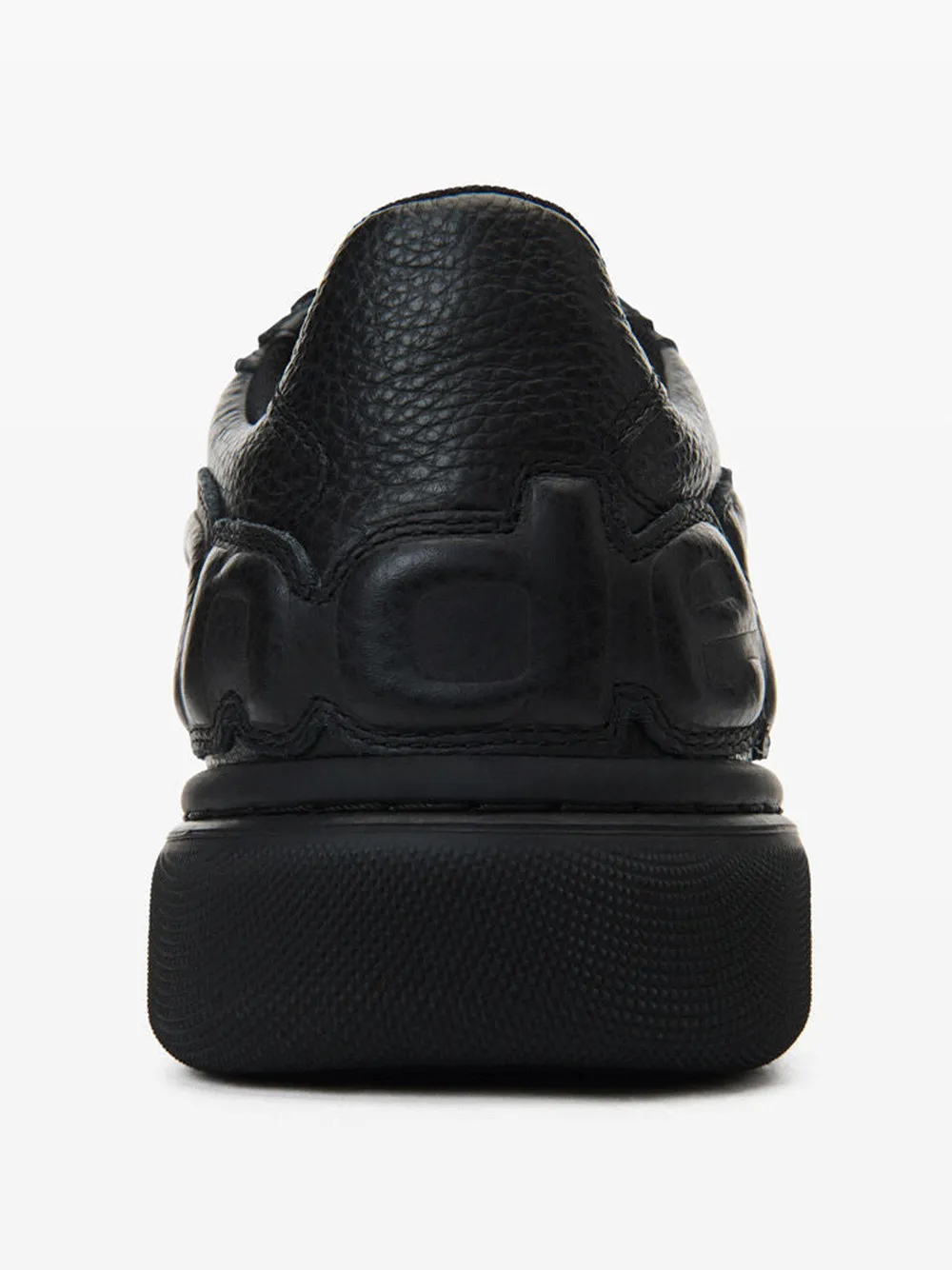 Puff Pebble Leather Sneaker With Logo