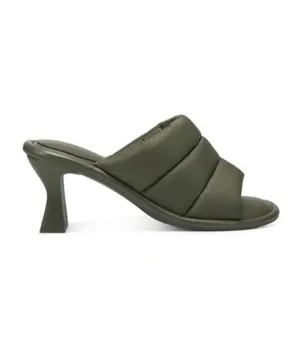 Puffer Heel Sandals Army Green