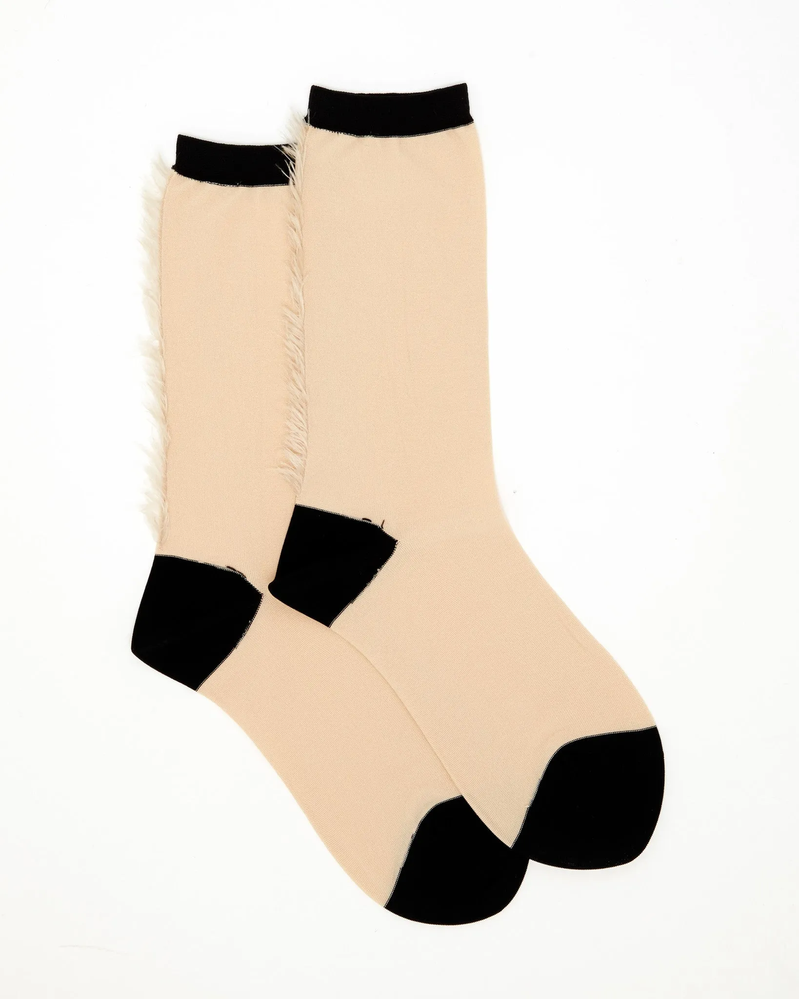 Rachel Comey | Fringe Crew Socks in Nude