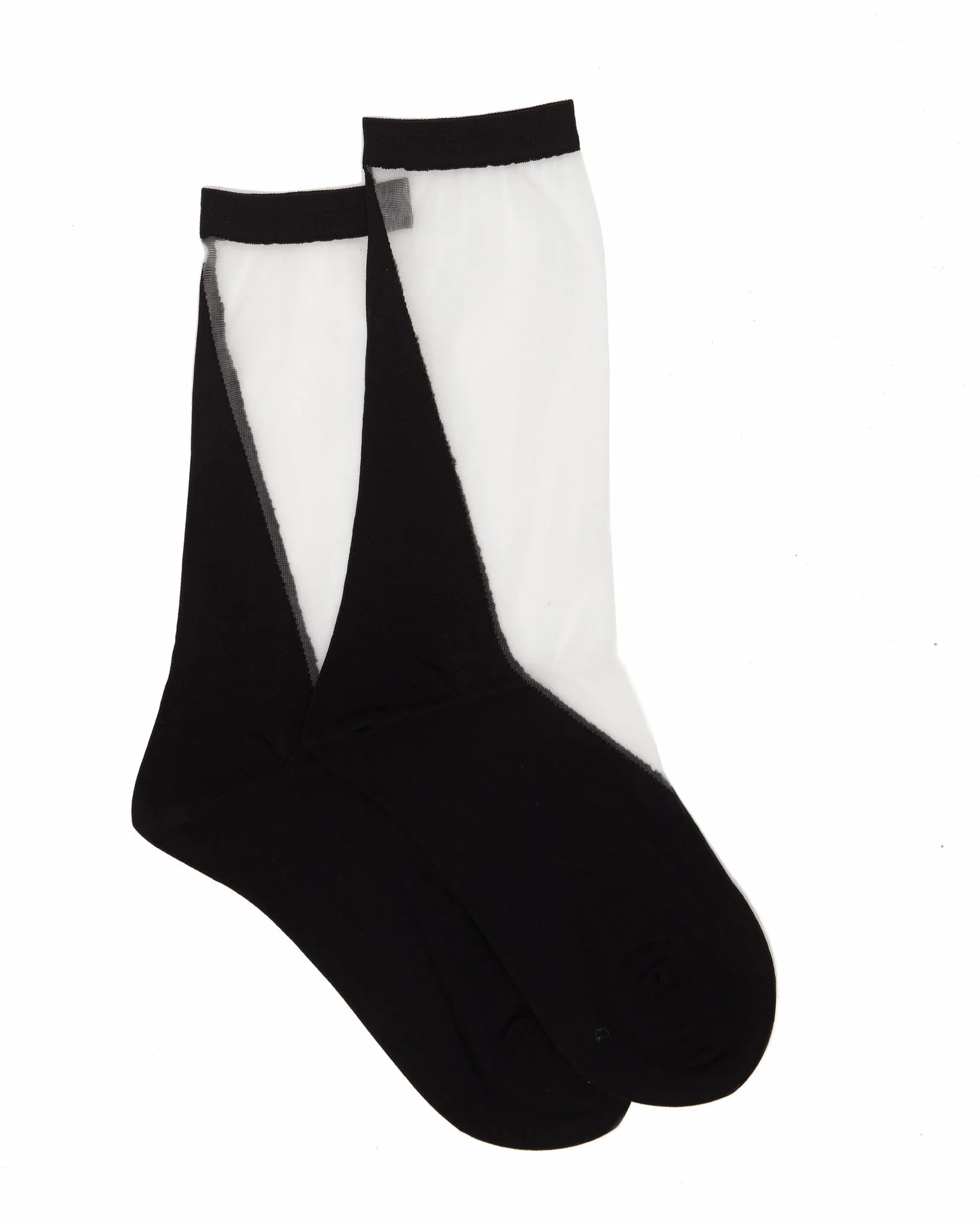 Rachel Comey | V Front Sheer Crew Socks in Black