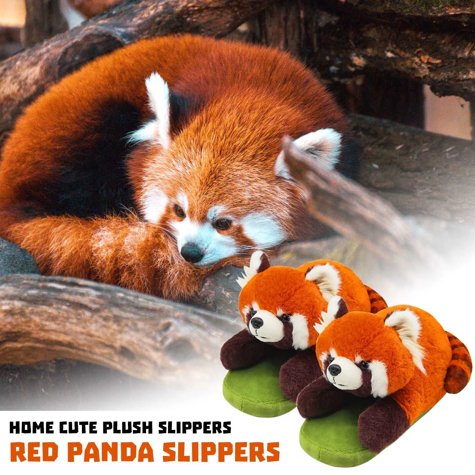 Red Panda Slippers