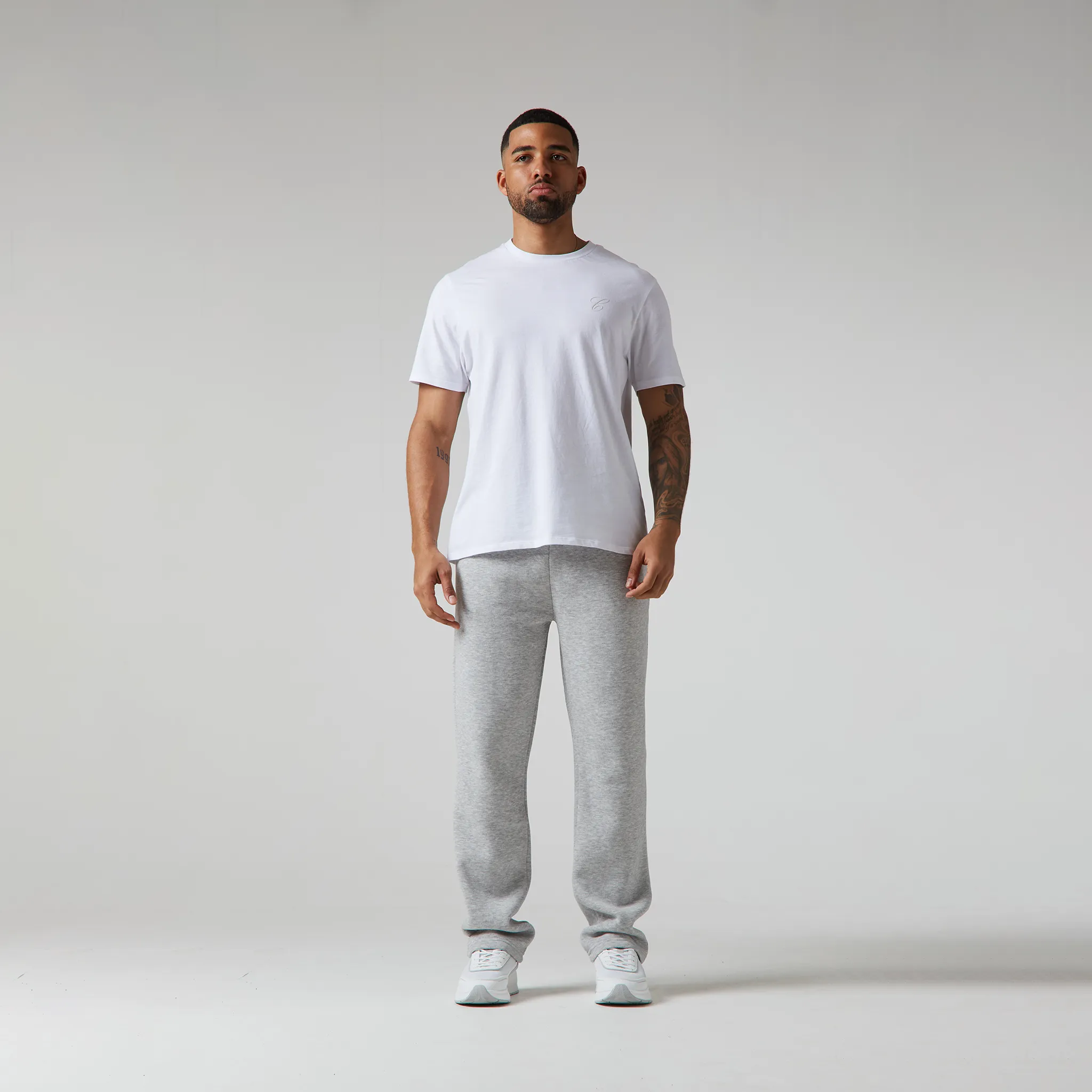 Relaxed Fit Open Hem Jogger | Grey Marl