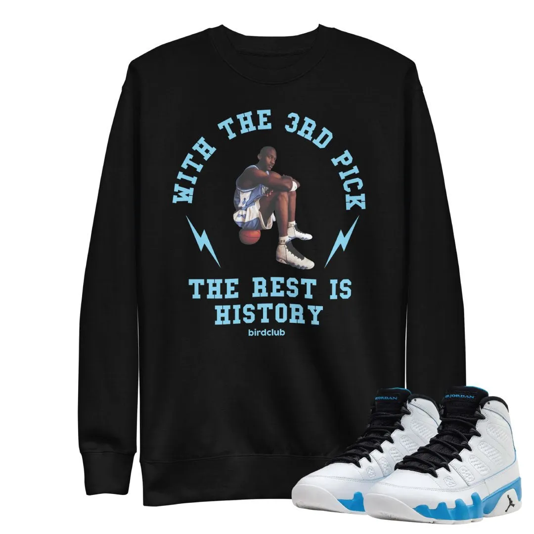 Retro 9 Powder Blue "3rd Pick" Sweater