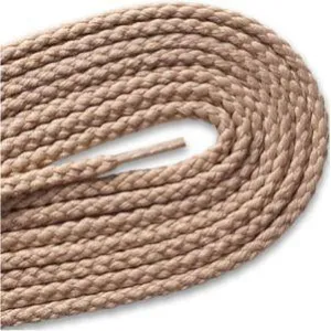 Round Braided Laces - Beige (2 Pair Pack) Shoelaces