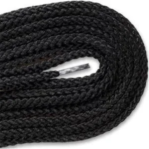 Round Braided Laces - Black (2 Pair Pack) Shoelaces