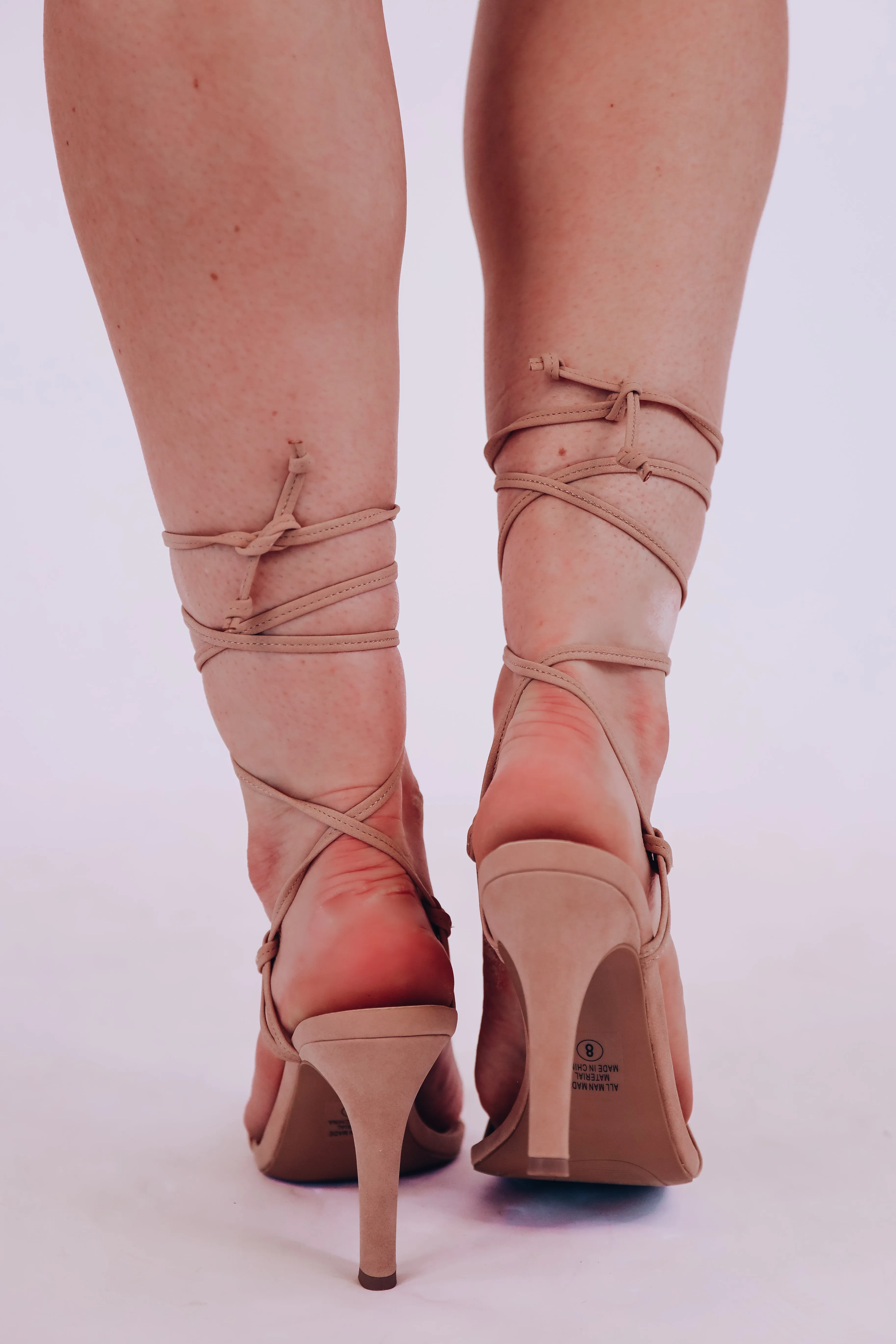 Royal Pose Strappy Heel Sandal - Nude