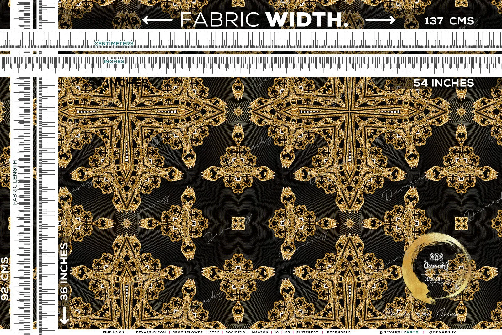 Russian Baroque Upholstery Fabric 3meters 4 Designs & 12 Furnishing Fabrics Decorative Gold Fabric By the Yard  | D20037