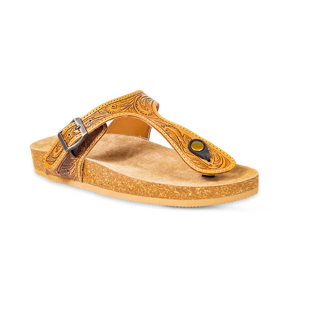 Sadie Mesa Hand-Tooled Sandals