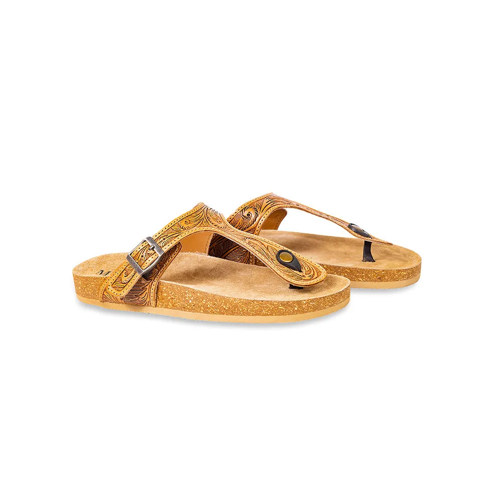 Sadie Mesa Hand-Tooled Sandals