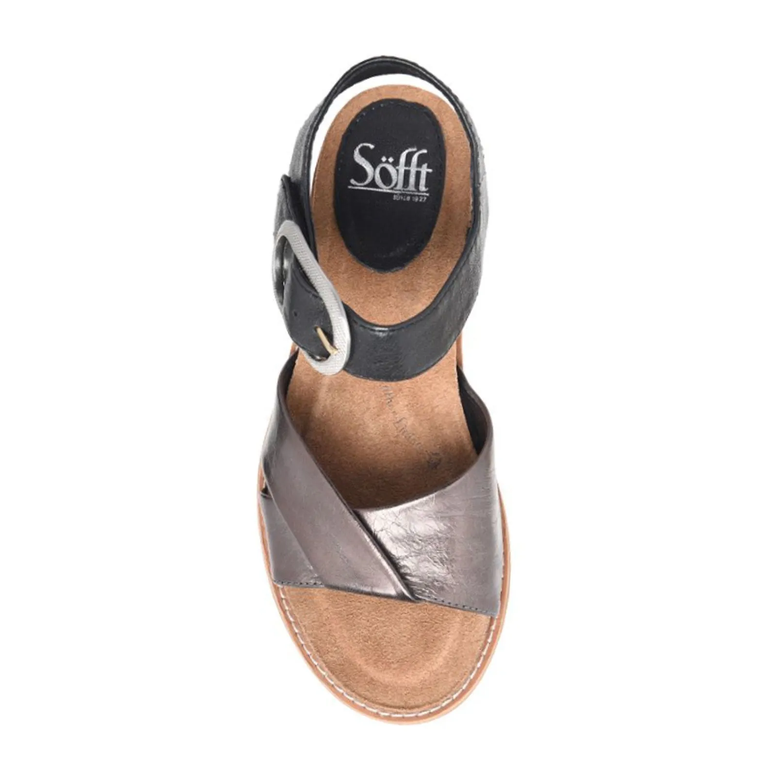 Sofft Bayo Backstrap Sandal (Women) - Black/Pewter