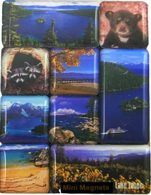 Souvenir Magnets Scenic Photo Puzzle Lake Tahoe