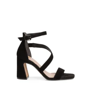 Tamaris Trapeze Heeled Black Sandals