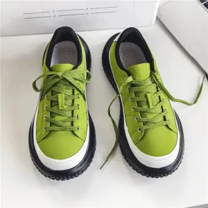 TAVIMART  -  Retro Canvas Shoes Large Toe Cap Men's Shoes Broad Ugly Cute Boots Comfortable Non-slip Wear Resistant Fashion Sneakers