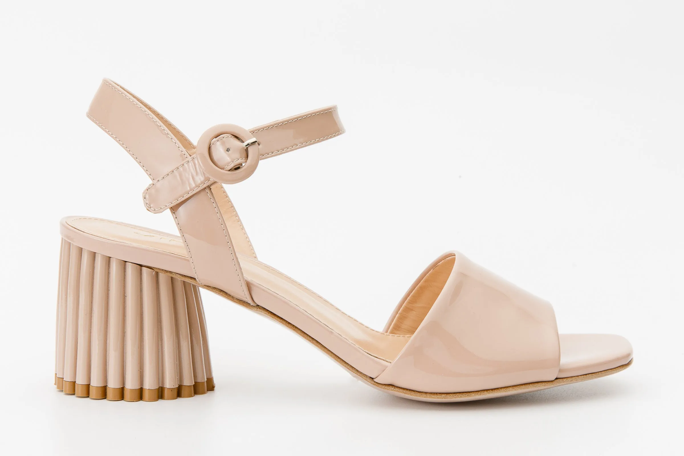 The Bamba Cream Patent Leather Women Sandal