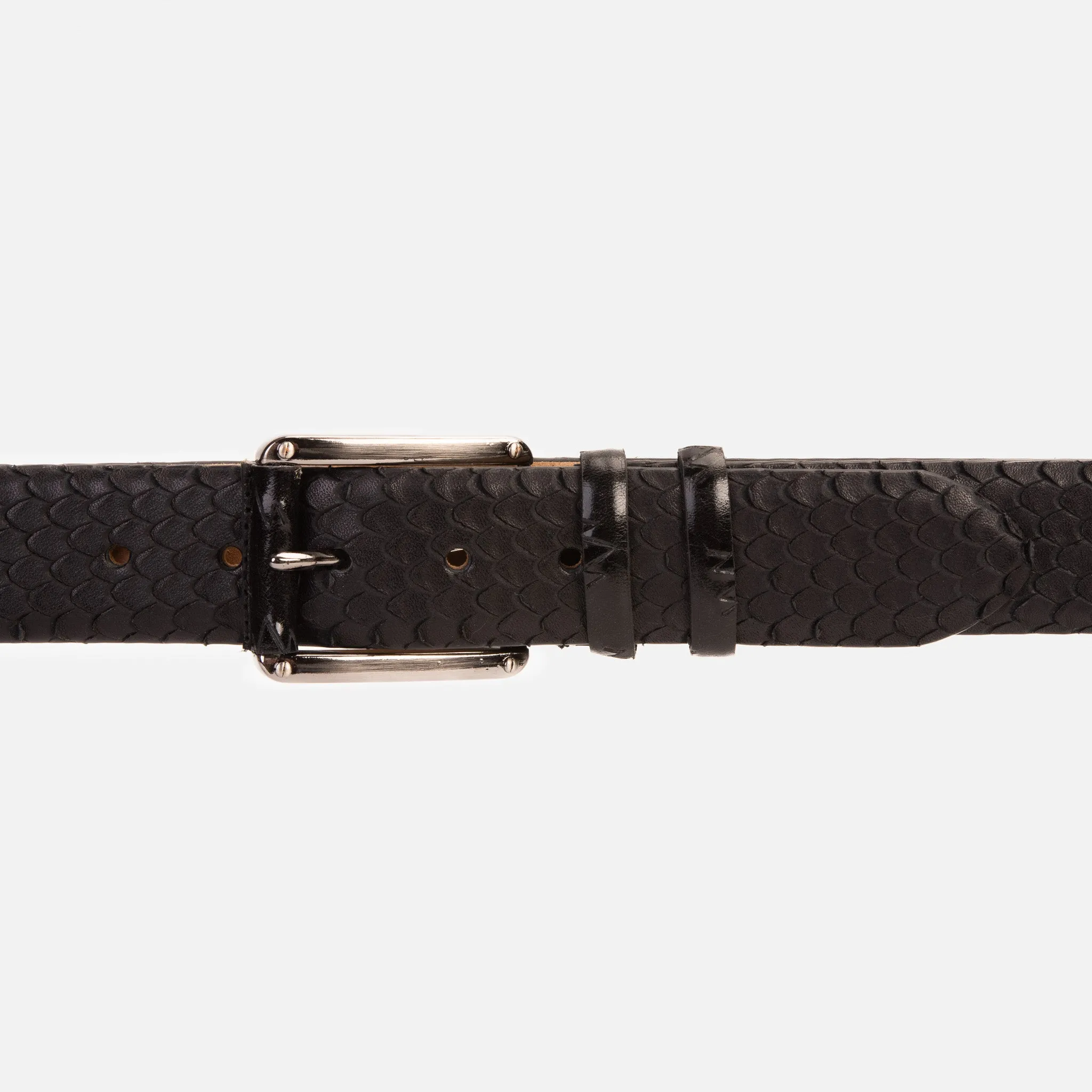 The Caesars Black Leather Belt