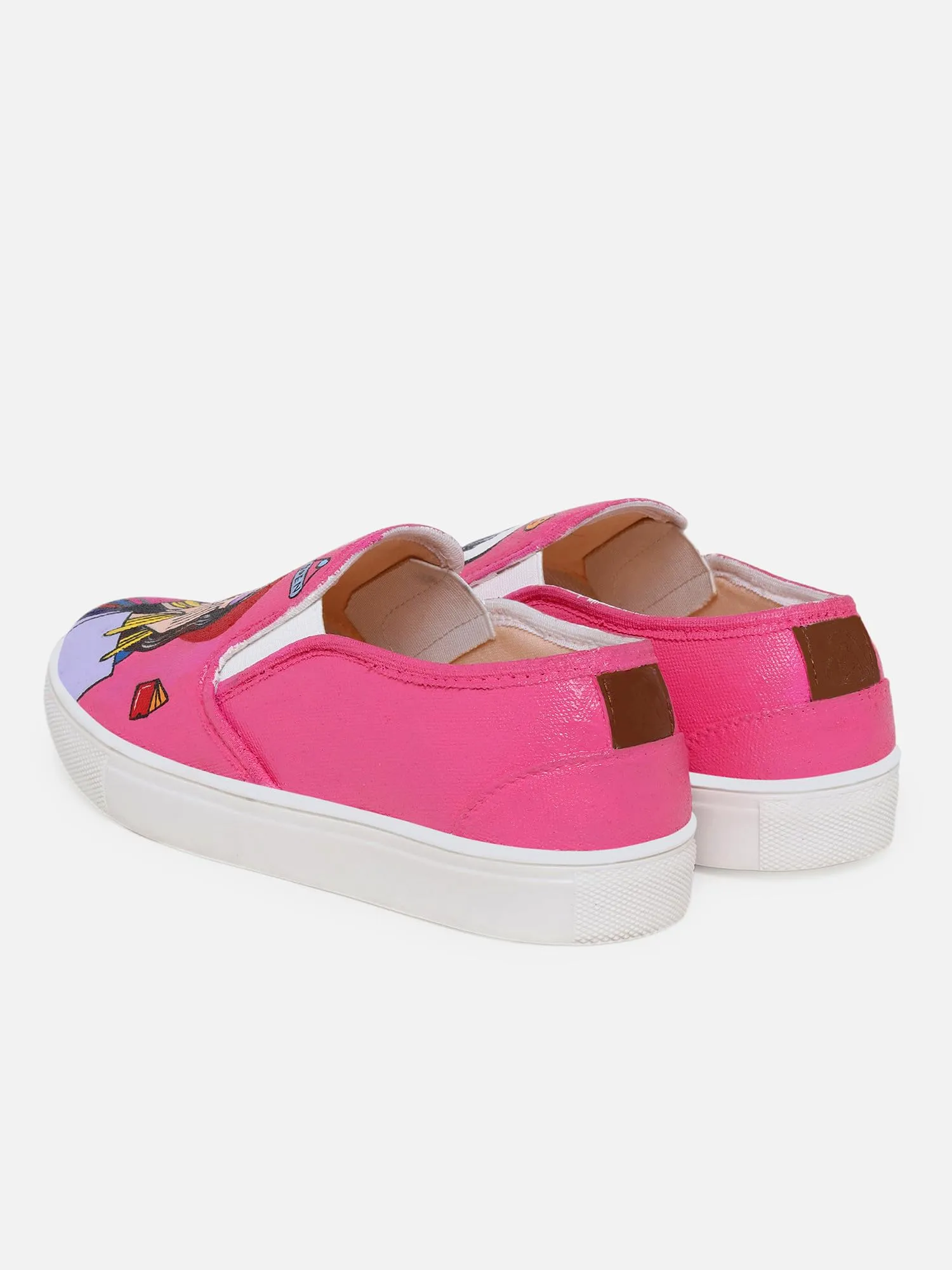 THE QUIRKY NAARI Shopaholic Slipons Stylishly Playful Fit | Pink | 6 UK