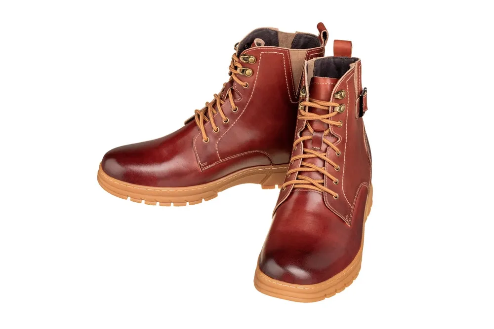 TOTO - K16206 - 2.8 Inches Taller (Cordovan Dark Brown) - High Top Boots