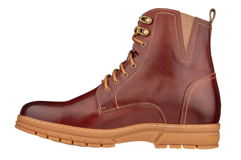 TOTO - K16206 - 2.8 Inches Taller (Cordovan Dark Brown) - High Top Boots