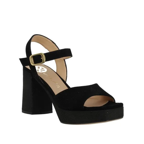 Unisa Odran Black Heeled Sandal