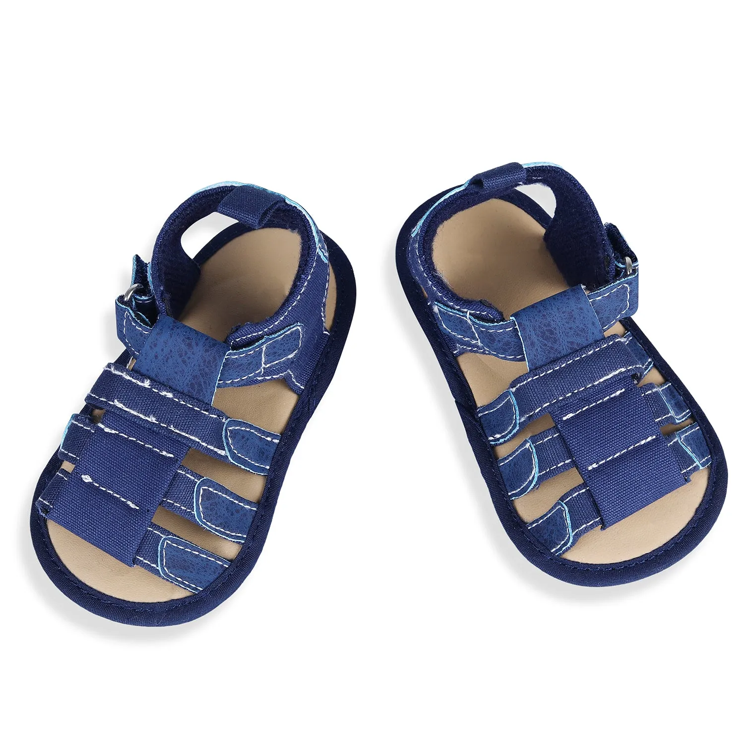 Velcro Hook-Loop Premium Anti-Slip Sandal Booties - Blue