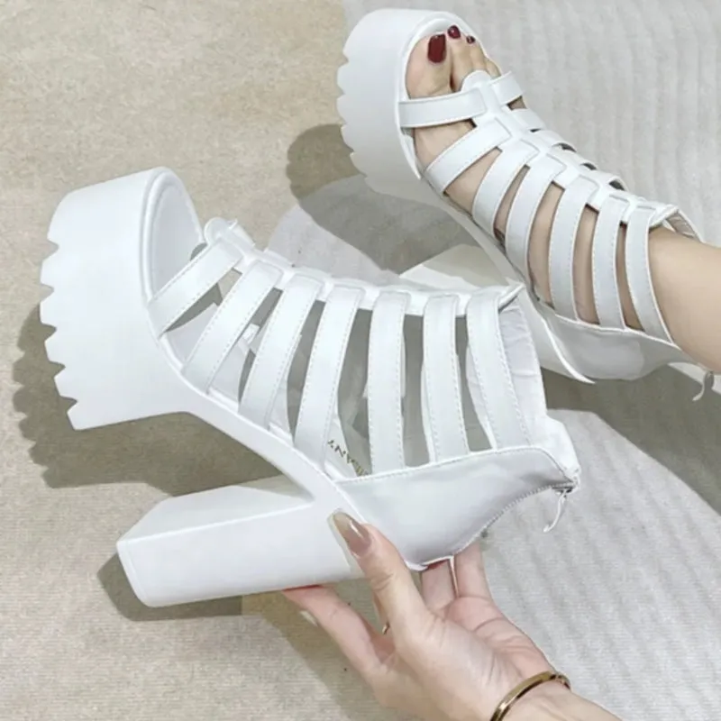 Waterproof Platform Thick Heeled Sandals