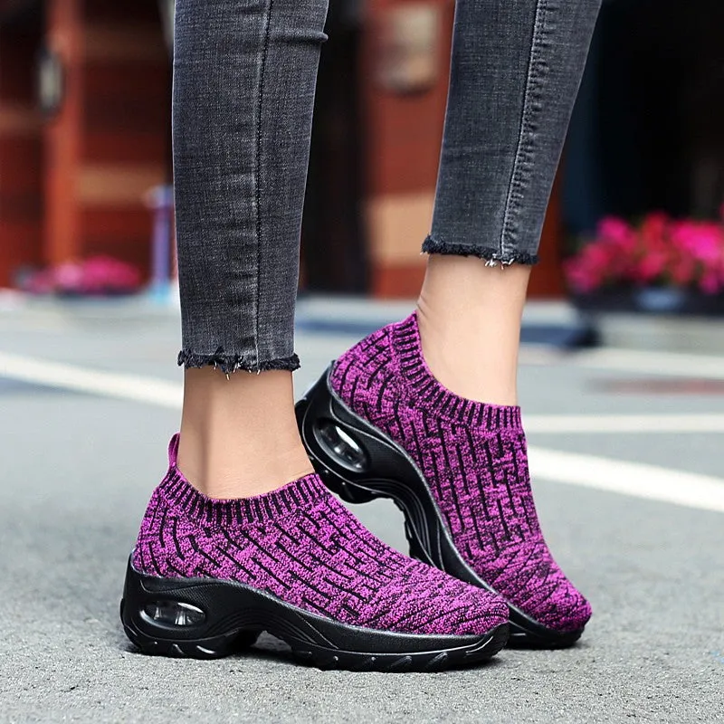 Women's Breathable Air Cushion Leisure Shock Sneakers Rubber 231872