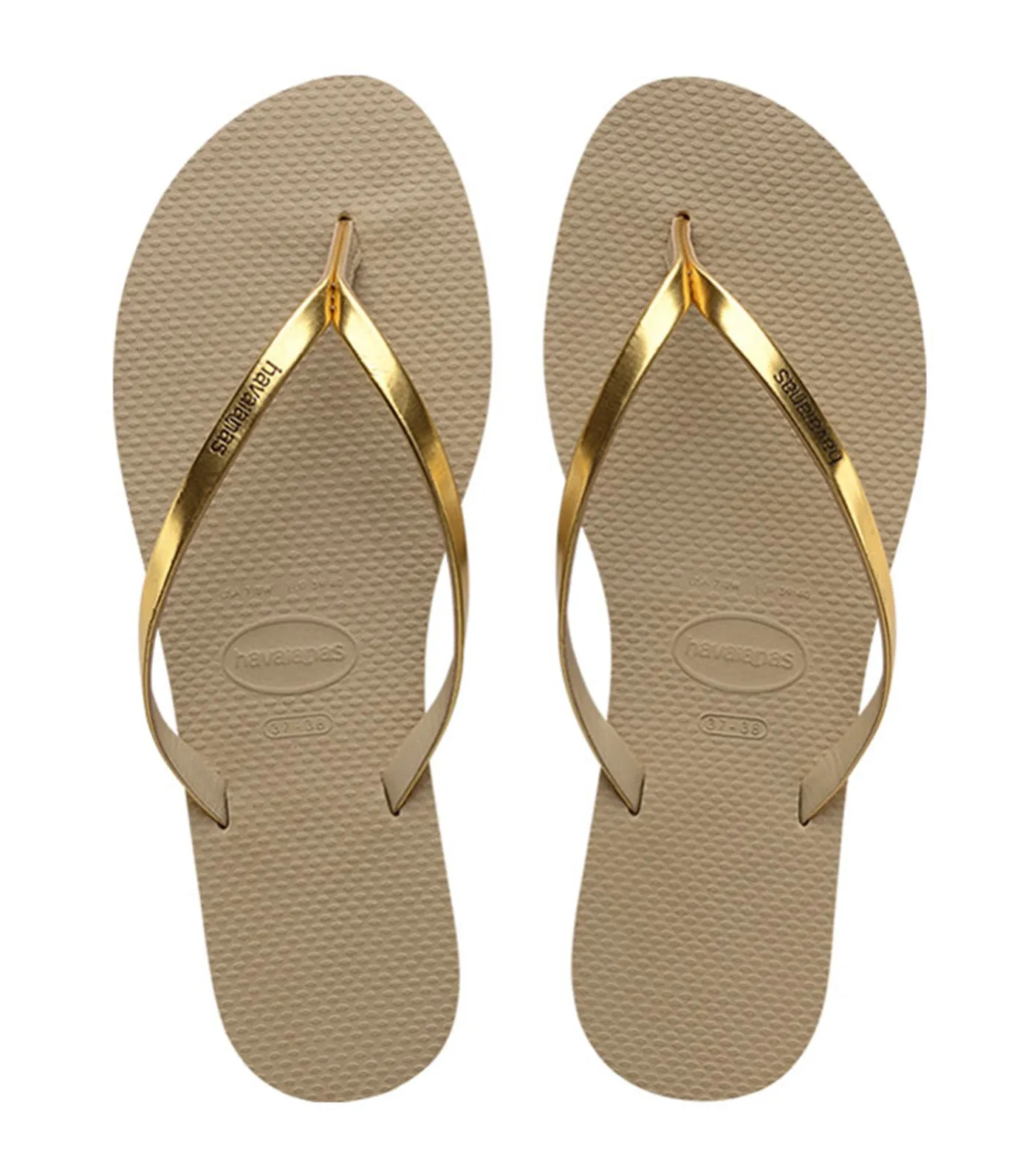 You Metallic Flip Flops Golden Sand Metalico