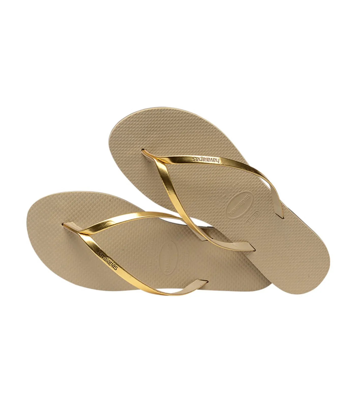 You Metallic Flip Flops Golden Sand Metalico