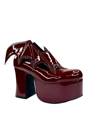 YRU VAMPIRA OXBLOOD Burgundy Vegan Leather Platform Boots